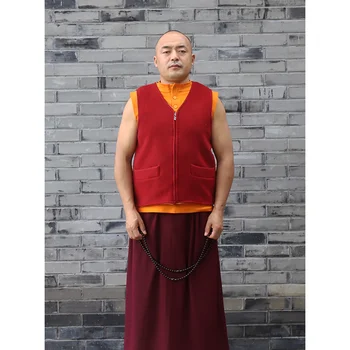 2023 осенне-зимняя одежда монаха, одежда монаха, плюшевый жилет, тибетская куртка, Одежда монаха ламы, Тибетский миссионер
