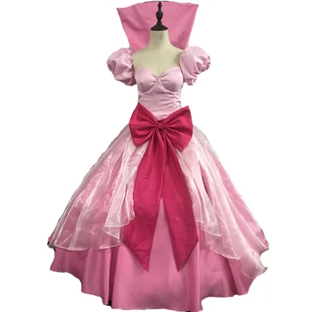 Костюм Принцессы Шарлотты для косплея с изображением Мультяшной Лягушки для взрослых женщин на Хэллоуин, Рождественское Розовое платье принцессы