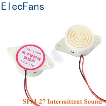 Электронный звуковой сигнал SFM-27 с высоким децибелом, динамик постоянного тока с прерывистым звуковым сигналом 3-24 В, сделай САМ