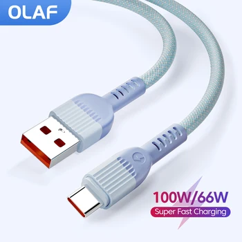Olaf 6A 100 Вт USB Кабель Для быстрой зарядки Кабель Type C кабель для зарядки мобильного телефона кабель для iphone14 13max huaiwei p40 Mate xiaomi