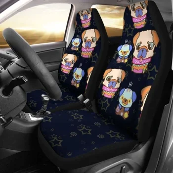 Чехлы для автомобильных сидений Pug, 17 комплектов из 2 универсальных защитных чехлов для передних сидений